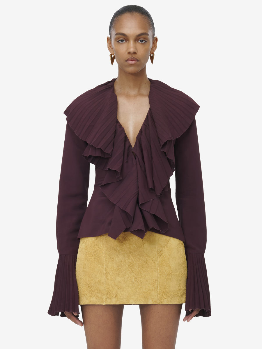 ALEXANDER MCQUEEN - Plissé Blouse - Item 818373QEAF29015